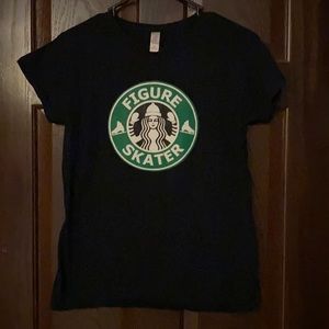 Figure Skater Starbucks Logo Shirt